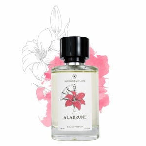 Flacon d'eau de parfum A la Brune de la collection "Les Signatures Créatives" de la marque française L'Horloge de Flore née à Grasse.